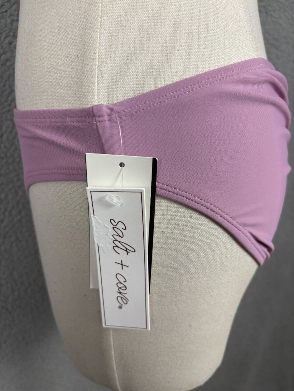 Salt + Cove Women's Juniors Ruched Back Hipster Swim Bottom Lilac Size Med NWT's - Picture 5 of 7